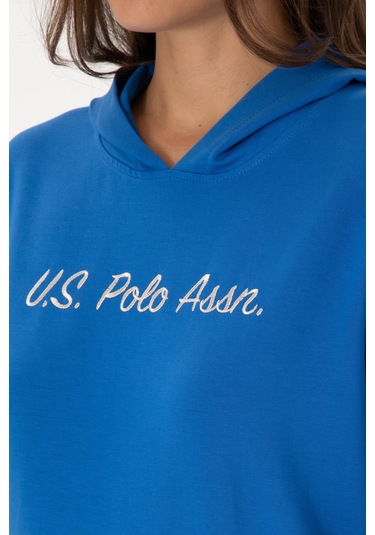 U.S. Polo Assn. Kadın Koyu Mavi Kapüşonlu Sweatshırt 50313559-VR032