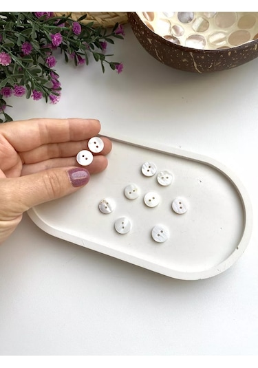 Siberiana 11 Mm İnci Tanesi Kabuk Düğmeleri 241868413