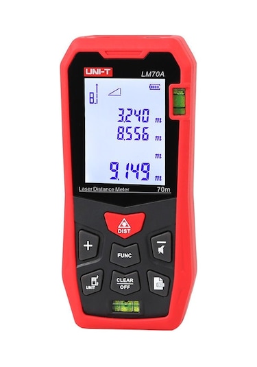 Uni-T LM70A LCD Mesafe Ölçer Lazermetre 70 M