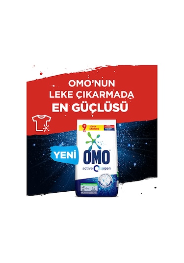 Omo Active Oxygen Beyazlar için Toz Çamaşır Deterjanı 9 KG