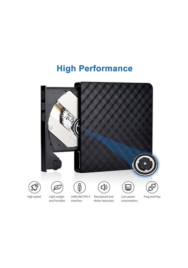 Sones Bt699 Usb / Type-c Harici Optik Sürücü Kılıfı Dizüstü Bilgisayar Dvd Yazıcı Taşınabilir İnce Disk Oynatıcı