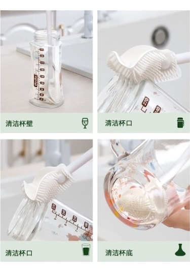 Kavanoz Ve Biberon Yıkama Fırçası Silikon Çok Renkli