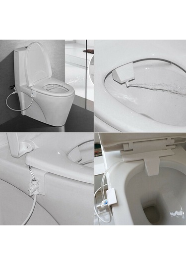 Homyl Banyo Su Spreyi Elektrikli Olmayan Mekanik Bide Klozet Beyaz