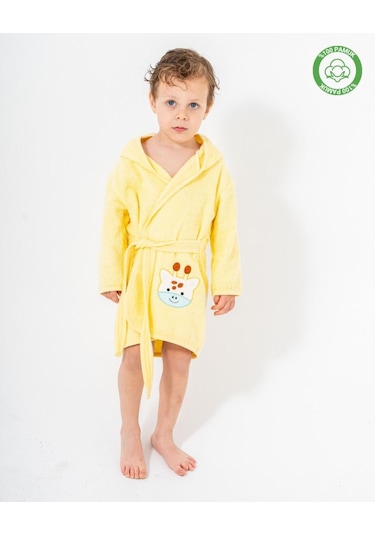 Zürafalı Bornoz Sarı Sarı