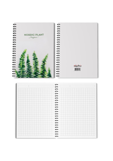 4'lü Spiralli Okul Defteri 60 Yaprak 4'lü Set - A5 Boy Kareli 15