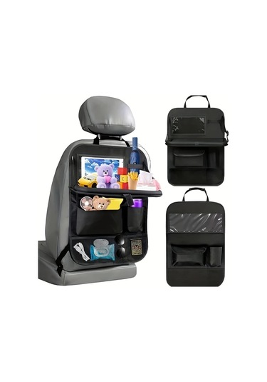 Dashanshop Katlanır Masa Fonksiyonlu Oksford Koltuk Arkası Organizer - Çok Cepli Dayanıklı Araç Saklama Çantası