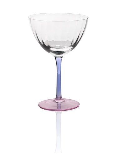 The Mia Ayaklı Cam Dondurma Kasesi Mavi Pembe 240 Ml