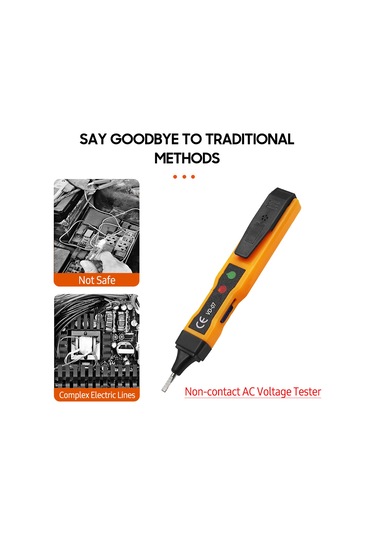 Yifomall "çok Fonksiyonlu Voltaj Dedektörü: Ac/dc Test, Kablosuz Algılama, Sesli Ve Işıklı Alarm 70-250v "