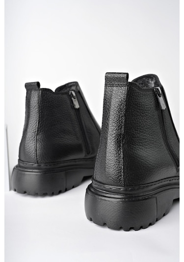 Muggo İcardi Garantili Hakiki Deri Fermuarlı İçi Kürklü Eva Taban Erkek Kışlık Chelsea Bot Siyah Muggo İcardi Garantili Hakiki Deri Fermuarlı İçi Kürklü Eva Taban Erkek Kışlık Chelsea Bot Siyah