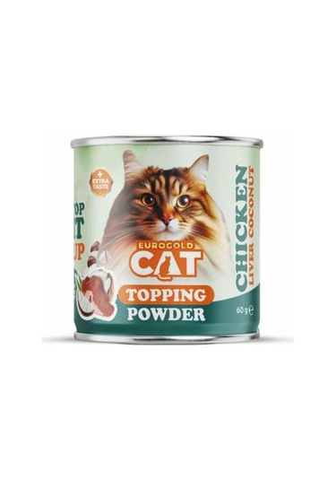 Eurogold Cat Topping Powder Tavuk Ciğerli Mama Tozu 60 G