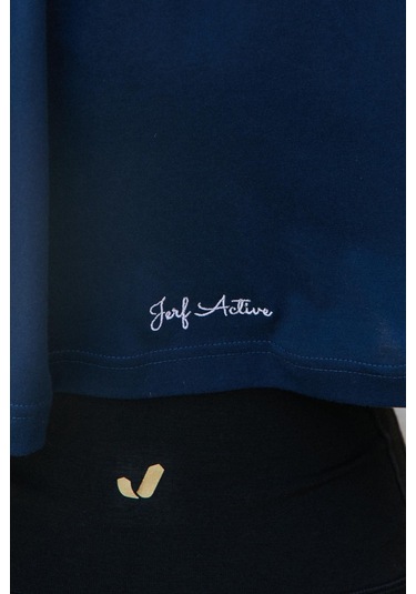 Aura Crop T-shirt Lacivert Lacivert