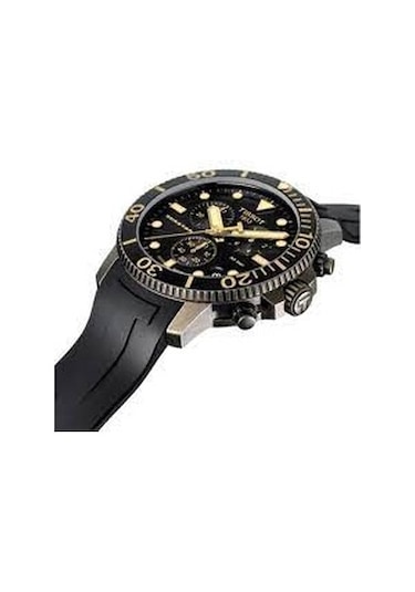 Tissot Seastar T120417 Uyumlu Siyah Silikon Saat Kordonu