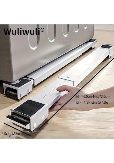 Fochsia Beyaz 24 Tekerlekli 300kg Çamaşır Makinesi Kurutma Ve Mobilya Ayarlanabilir Ağır Hizmet Tekerlekleri