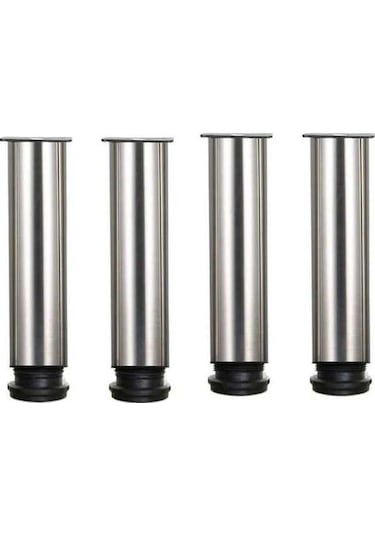 Novahub Mobilya Ayakları - Kanepe Masa Dolaplar İçin Yüksekliği Ayarlanabilir Paslanmaz Çelik 4 Ayağı - 25-265mm Set -