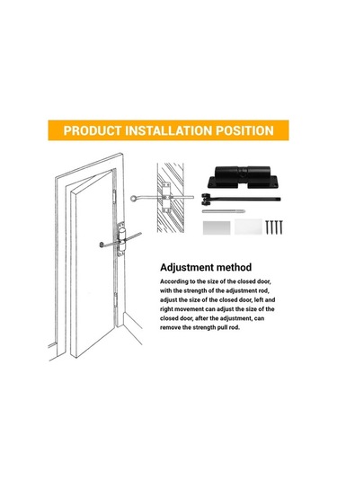 Ulzyvf Yaylı Tipi Siyah Otomatik Kapı Kapı Kapatıcı Hizmet Ayarlanabilir Ağır Kp