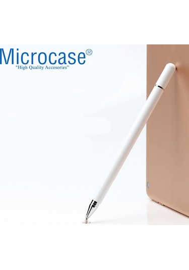 Telefon Tablet Disk Uçlu Stylus Pen Dokunmatik Kalem AL3461 Beyaz