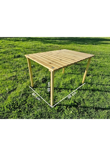 Brotherscraft Ahşap Katlanır Rulo Kamp Ve Piknik Masası 80 60 ...
