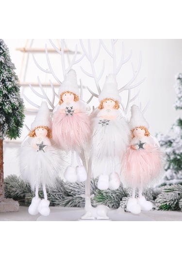 Dofolink Pembe Gümüş İpli Yün Kar Tanrıçesi, Noel Ağacı Süsü, Ev Dekorasyonu, Elden Yapımı, Hediyelik, Konforlu Ve Pratik Kullanim