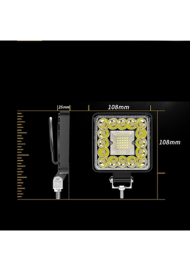 Off Road Projektör Sis Farı 41 Led 123 Watt Oto Çalışma Lambası