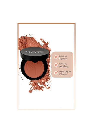 Note Cosmetique Luminous Silk Compact Blusher Toz Allık - 05 Desert Rose