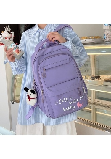 Maoyaya Kawaii Okul Sırt Çantası Moda Sevimli Su Geçirmez Seyahat Omuz Çantası Trendy Hafif Genç Sırt Çantası Kızlar, Renkli Tasarım Çok Renkli