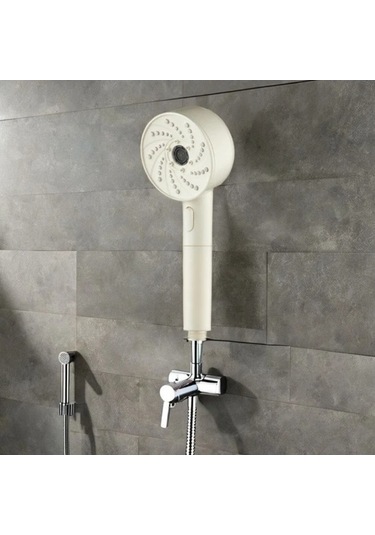 Fastbuy Challenger Beyaz Abs Su Tasarruflu 4 Modlu Yüksek Basınç Duş Başlığı 152 Cm Hortum