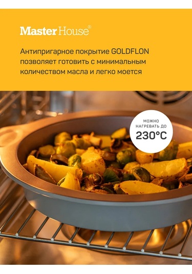 Master House Yuvarlak Kulp Yapısı Fırın Kabı 249228271 Gri