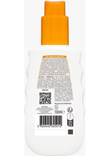 Garnier Ambre Solaire 24 Saat Nem Çok Yüksek Koruma Spreyi Spf30 150ml 3600542625012-10786