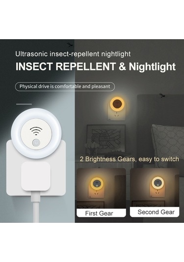 Fortunelane Avusturya Evcil Hayvan Kovucu Led Gece Lambası - Ev, Otel Uygun Sıçan, Mus, Hamam Böceği Vb. Kovucu - Avrupa Standart