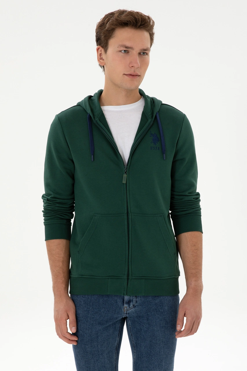 U.s. Polo Assn. Erkek Koyu Yeşil Hırka Örme 50307765-vr079 Koyu Yesıl