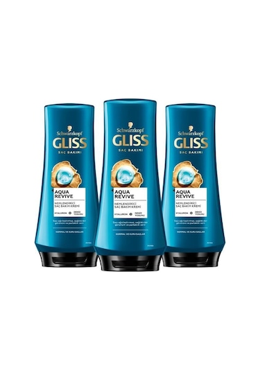 Gliss Aqua Revive Nemlendirici Saç Kremi 3 x 360 ML
