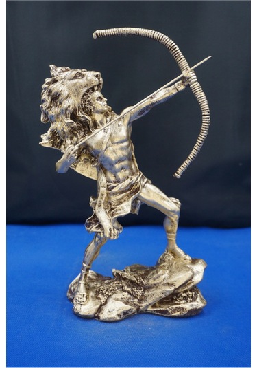 Herkül Antik Yunan Kahramanı Heykeli- 27 Cm Herakles Biblo Ev Ofis Hediyelik Altın