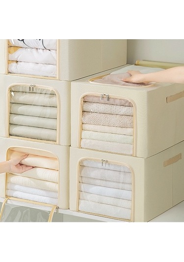 Dancemonkey Cbtx 60l Oxford Kumaş Çelik Çerçeveli Giysi Ve Yatak Takımı Organizatör Kutusu - Haki 140l