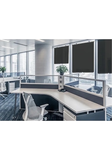 Novahub 58x125 Cm Siyah Desenli Güneşlik Stor Perde, Işık Kontrolü Ve Konfor İçin Mükemmel