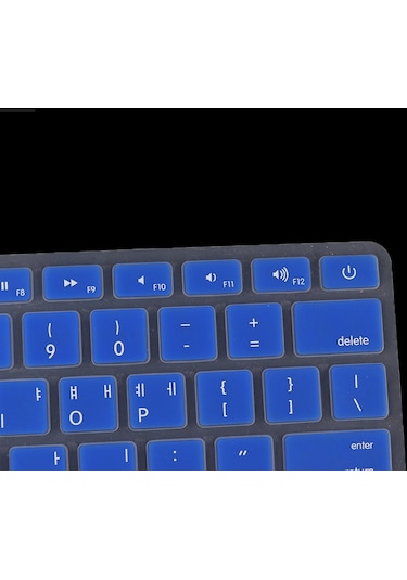 Homyl Macbook Pro 13/15 Inç Için Kore Silikon Klavye Mavi