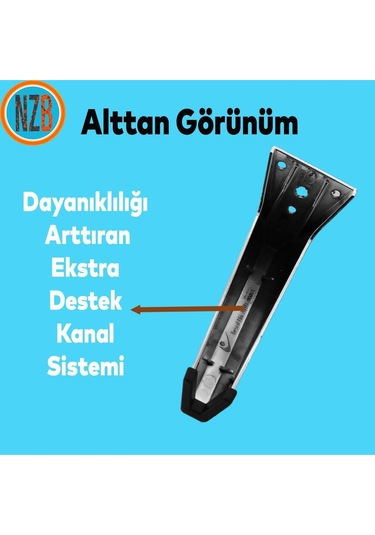 Mobilya Ayakları Ünite Baza Koltuk Ayağı Ayağı Sehpa Masa Puf Tabure Metal Ayakları Siyah 20 Cm Siya Diğer