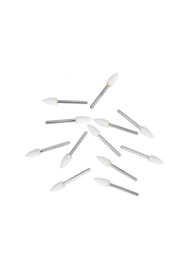 12 Adet/kutu Diş Alev Beyaz Taş Parlatma Fg Burs Aşınma Noktası Bur Fit Yüksek Hızlı El Aleti 1.6mm Fl2