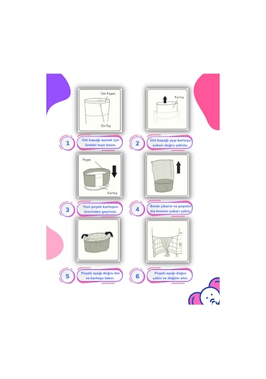 Korbell Yerli Çöp Poşeti 16 L Uyumlu Toplamda 2000 Bez Kapasiteli