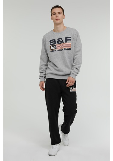 Superfly Men Sweat Gri Melanj Erkek Sweatshirt Gri