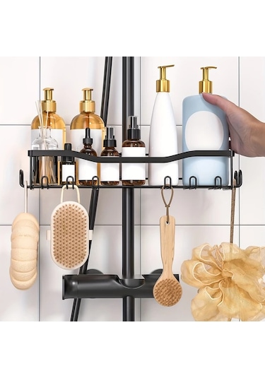 Xuweiwei 1 Adet Gümüş Banyo Rafı, Duvara Monte Askılı Yüzer Raf, Duş Rafı Aksesuarı Gümüş