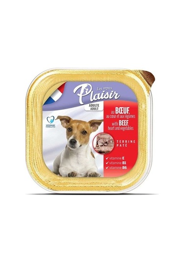 Plaisir Pate Biftek Ve Sebzeli Ezme Yetişkin Köpek Konservesi 150 Gr