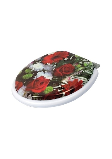 Lüks Yumuşak Süngerli Desenli Pufidik Klozet Kapağı Ekstra Kalın Süngerli