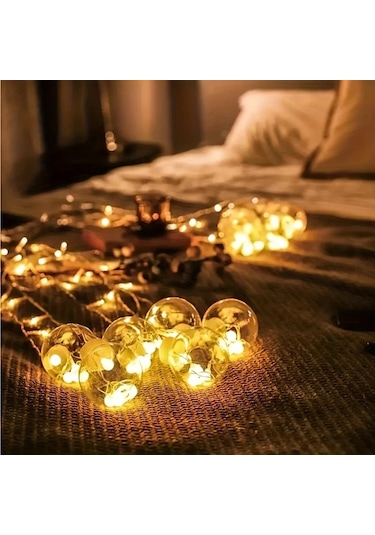 Elmpaly Ilık Işık 8 Farklı Işık Modu Dilek Topu Yeni Model Led Işık Dizisi Sıcak Ve Romantik Atmosfer Yaratır Hem İç Mekan Hem Dış Mekan Dekorasyonu İçin Dayanıklı Ve Şık Altın
