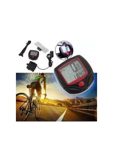Bisiklet Kilometre Dijital Ekran Su Geçirmez Kilometre Sayacı Siyah-Gri