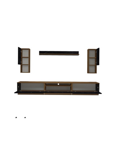 Decoraktiv Trendstyle 270da Mdf Tv Ünitesi Tv Sehpası Ceviz - Siyah Mermer
