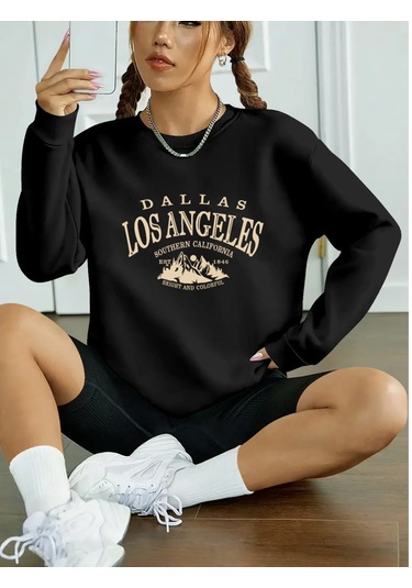 Kadın Uzun Kollu Bisiklet Yaka Viskon Iki Iplik Bluz Antrasit Melanj