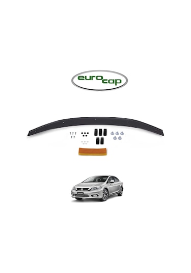 Eurocap Honda Civic 9 Ön Kaput Koruma Rüzgarlık 3Mm Abs 2012-1