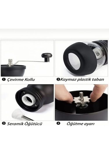 Hitfoni Kahve Öğütücü Değirmen Seti Filtre Kahve & Espresso
