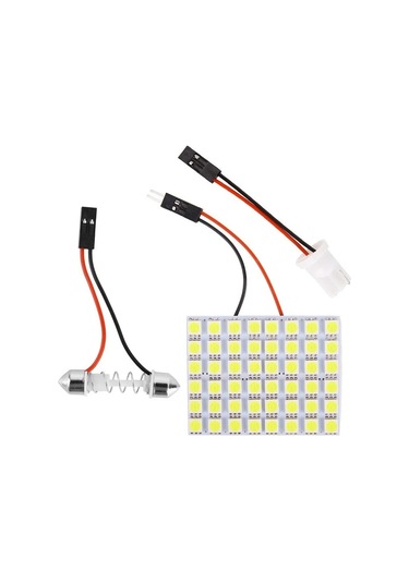 T10 5050 3030 Led Iç Panel Beyaz Işık Okuma Lambası Evrensel Araba Bagajı 24 Led 3030 1 Piece Set
