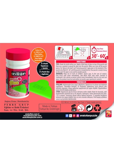 Anatolian 3'lü Sıvı Puzzle Yapıştırıcı (3 x 140 ml.) 9005